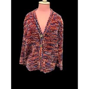 MARC NEW YORK Ladies V-NECK Cardigan Sweater RN 54163 3/4 Sleeve Sz M